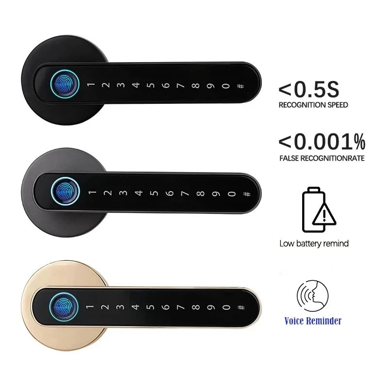 Knob lock Smart Fingerprint Password Electric.