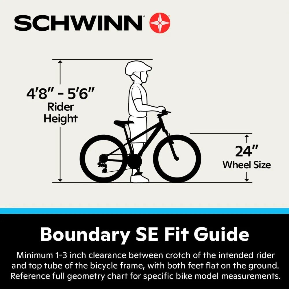 Schwinn 24" Boundary Electric Mountain Bike for Adults,