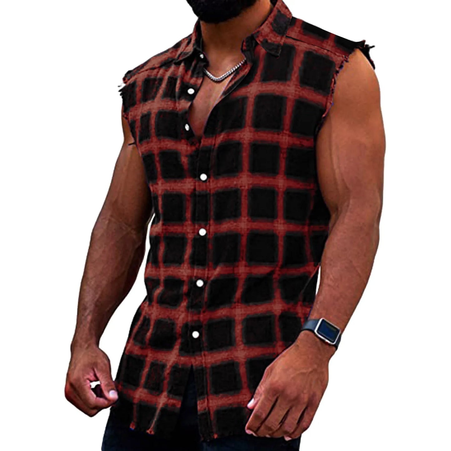 Mens Shirts Summer Fashion Casual Sleeveless Vest .Workout.