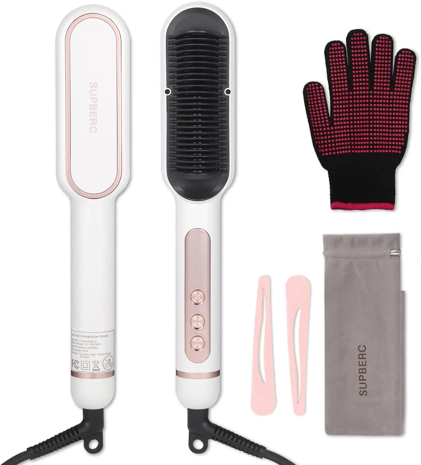 Negative Ionic Hair Straightener Brush, Fast Heating,.