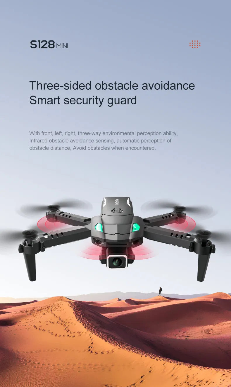 S128 Mini Drone 4K HD Camera Three-sided Obstacle .