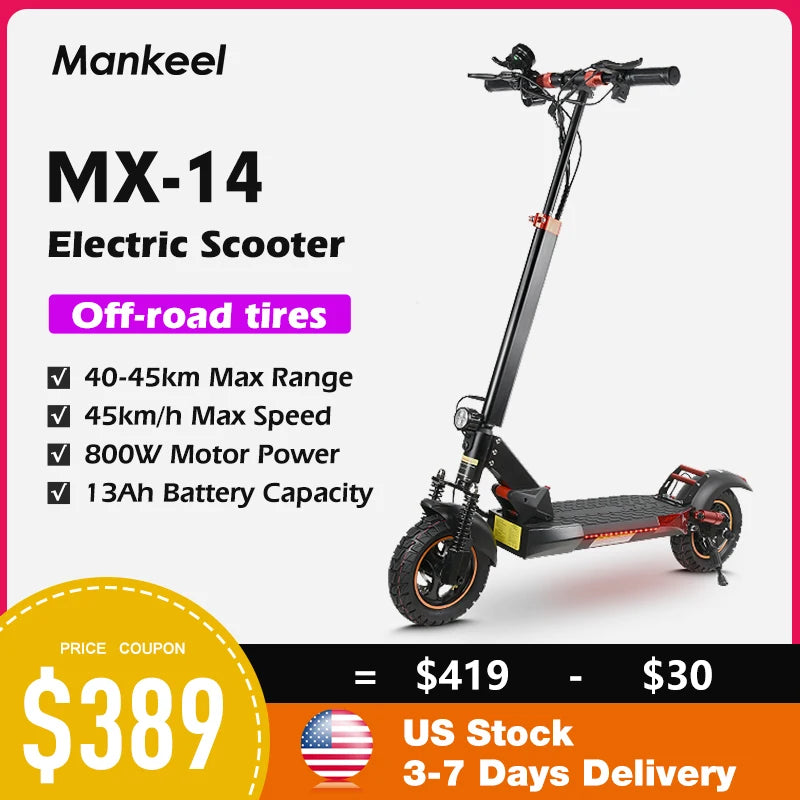 Off-road Tire Kick Electric Scooter For Adult.