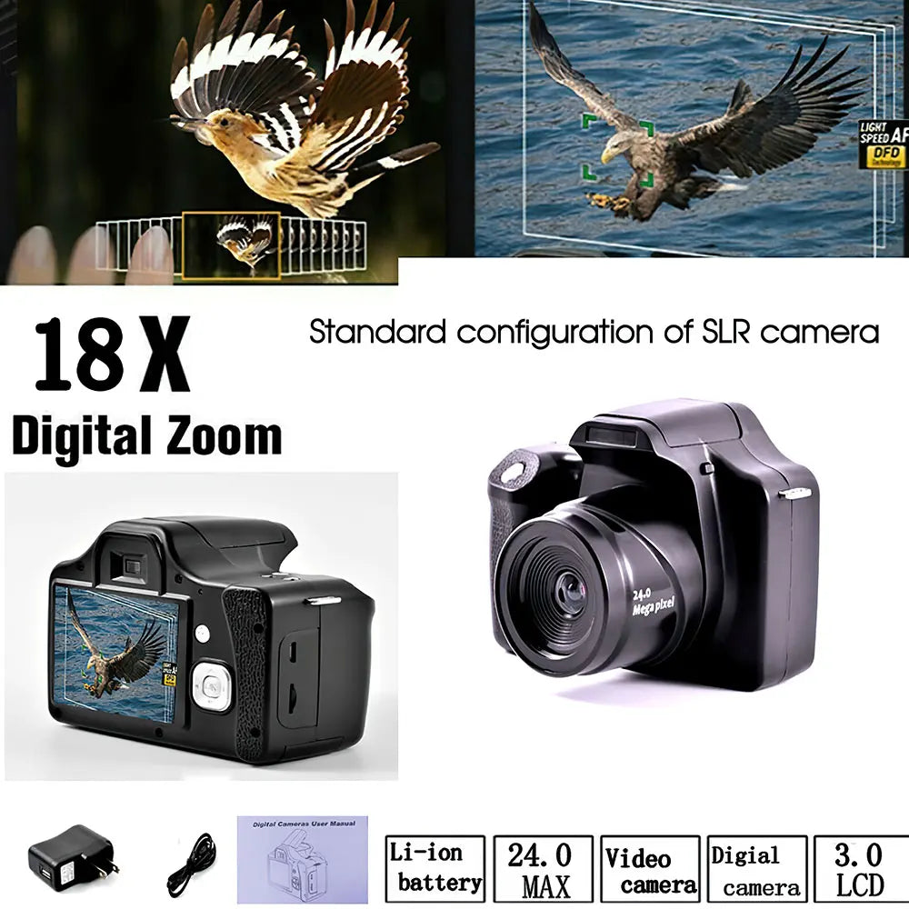 DSLR Cam Medium Telephoto Digital Camcorder with mic.