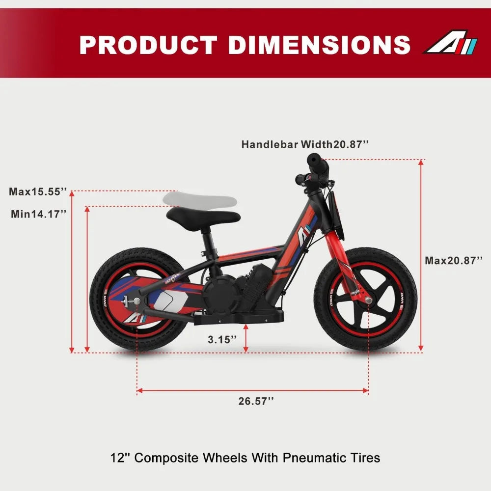 Electric Dirt Bike for Kids, Ages 3-6/5-12