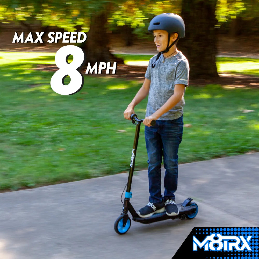 M8TRIX Blue 12V Electric Scooter for Kids Ages 6-12, .