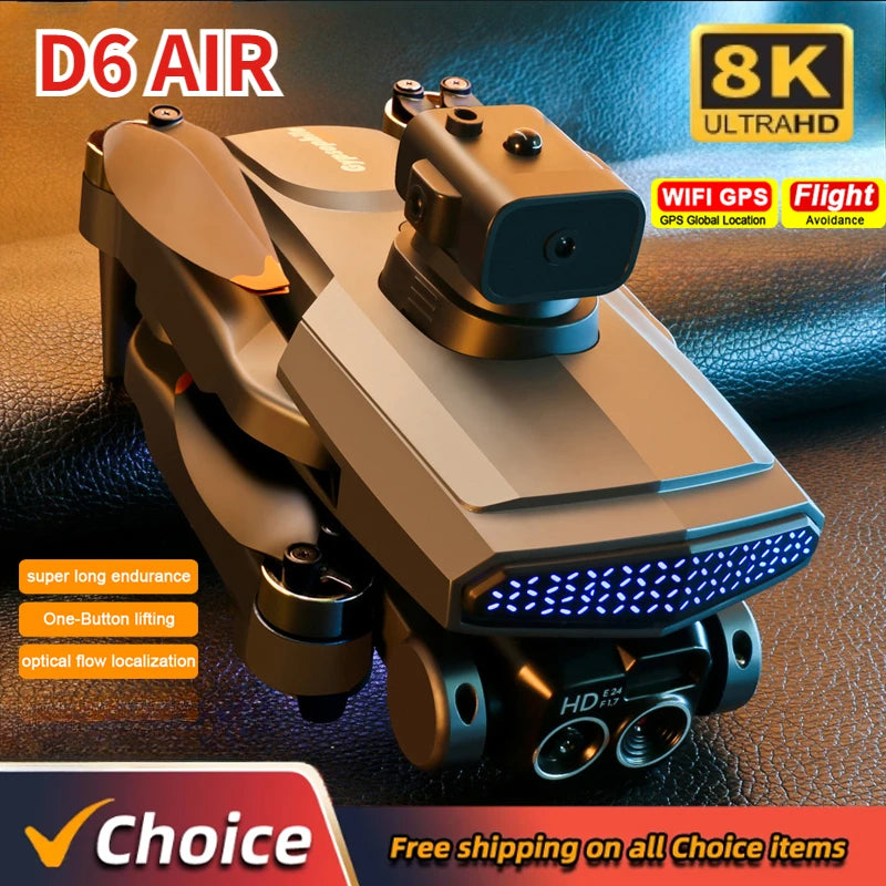 New D6 8K Drone Professional HD Dual Camera .