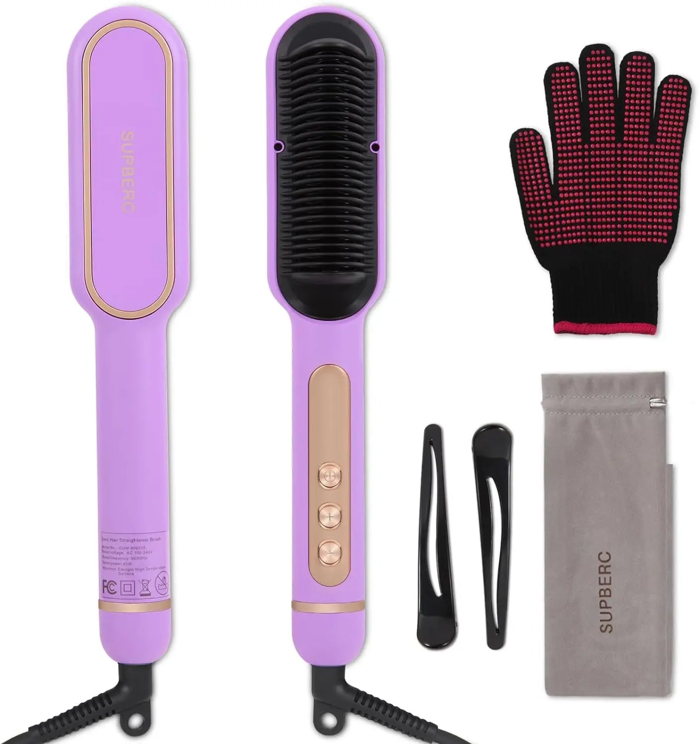 Negative Ionic Hair Straightener Brush, Fast Heating,.