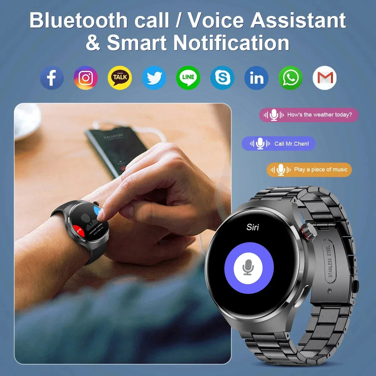 New For Android Smart Watch Men's.