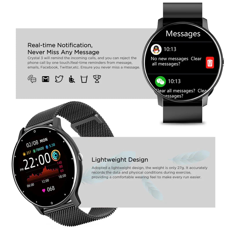 Smart watch Ladies Full touch Screen Sports .