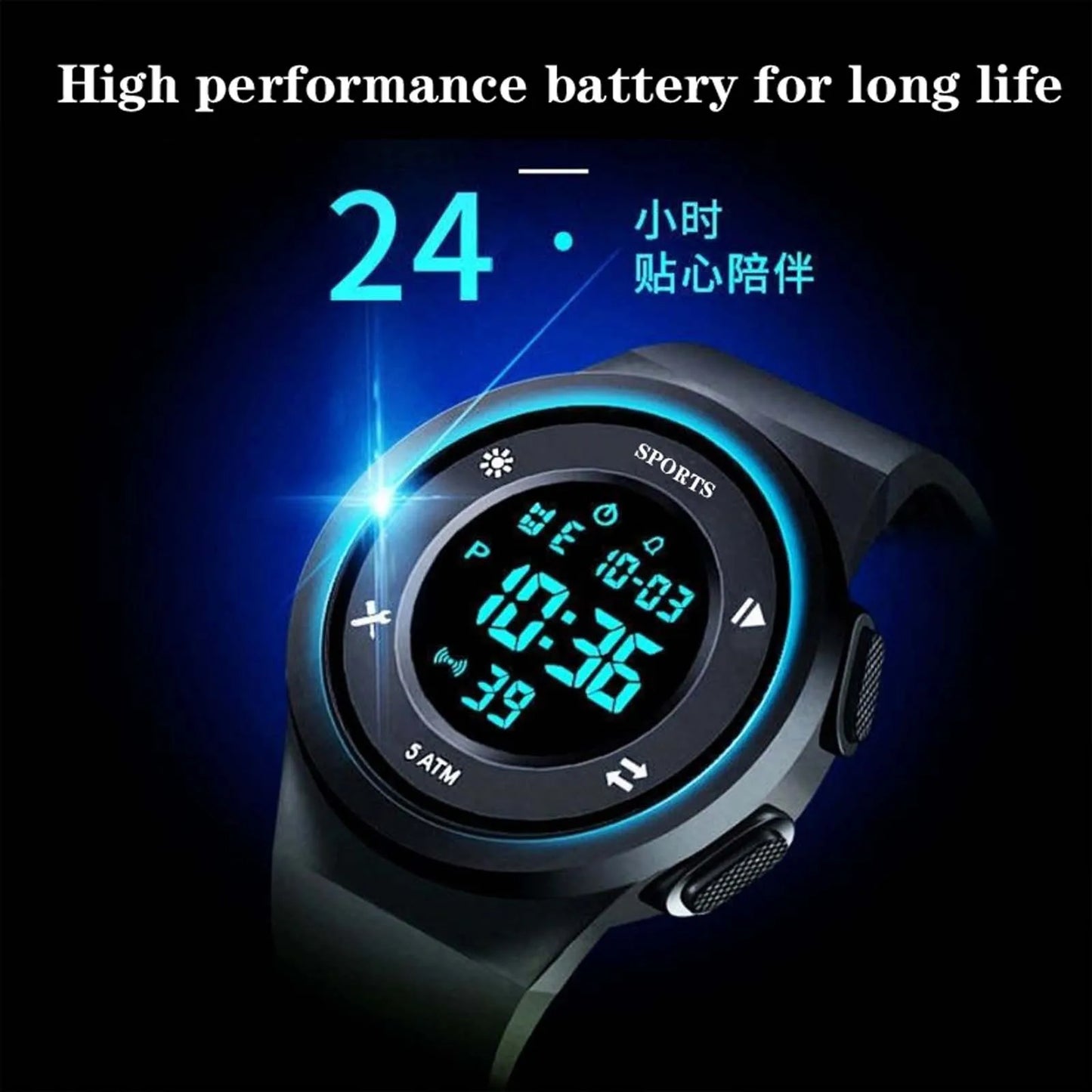 Fashion Mens Digital Watch Date Sport Electronic Life Waterproof .