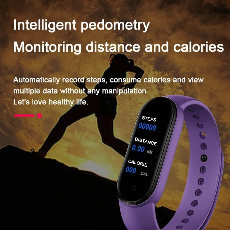 Smart Watch Smartband Heart Rate Fitness Tracker Blood Pressure Sport Bracelet for 7 Men Women