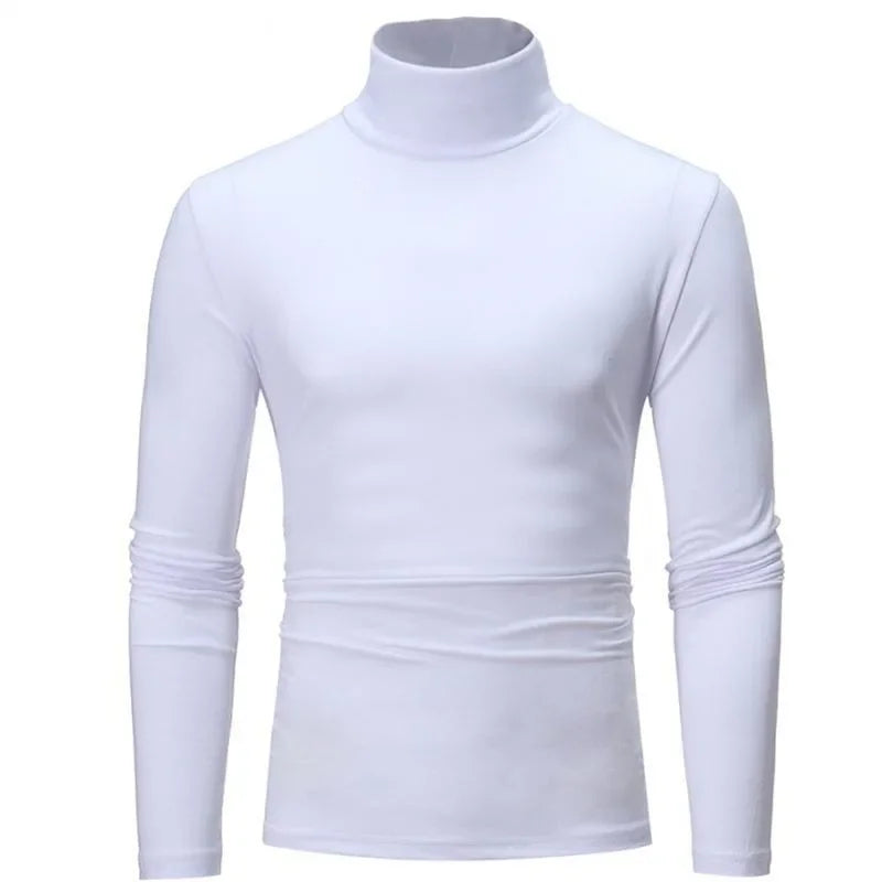 Winter Men's High Neck T-shirt Slim Fit Fashion .