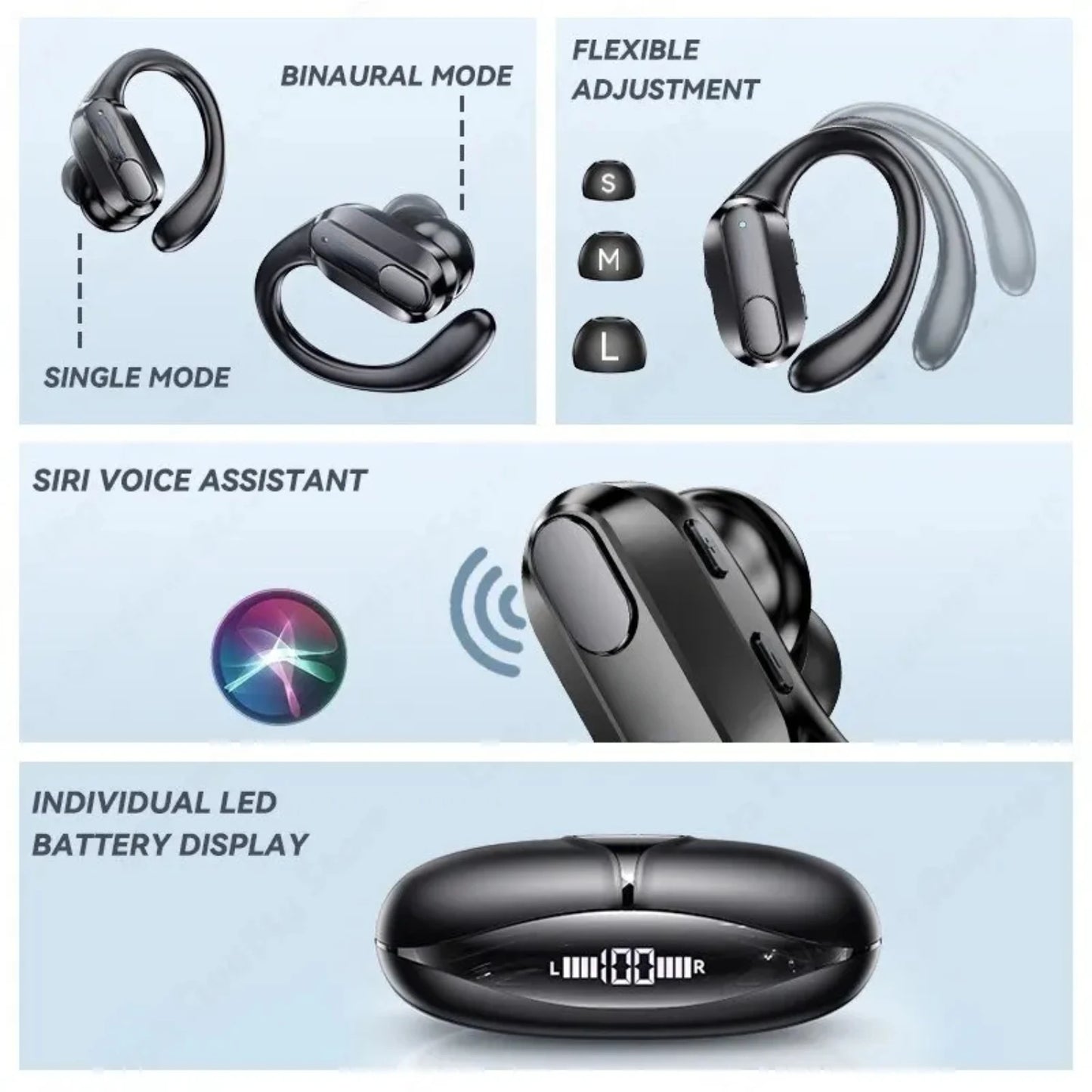 Sports Wireless Headphones with Mics,