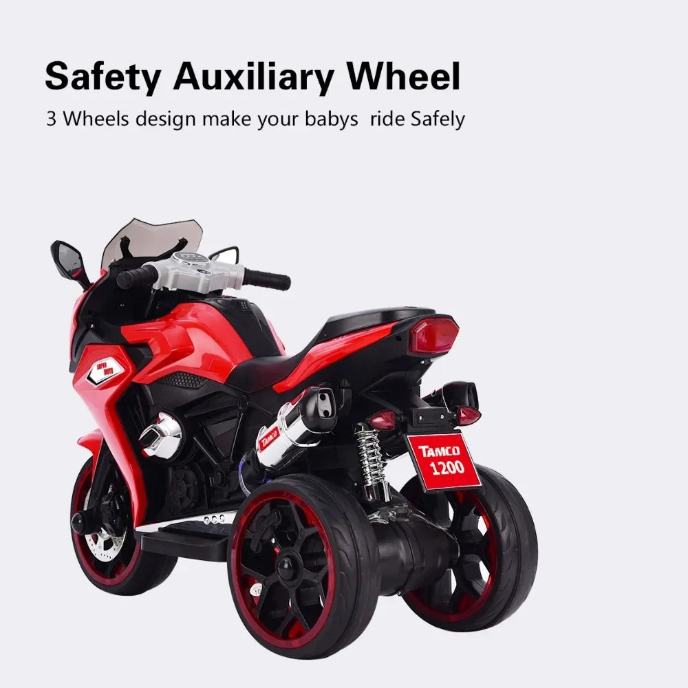 Kids Electric Motorcycle,Three Lighting Wheels Toys ,