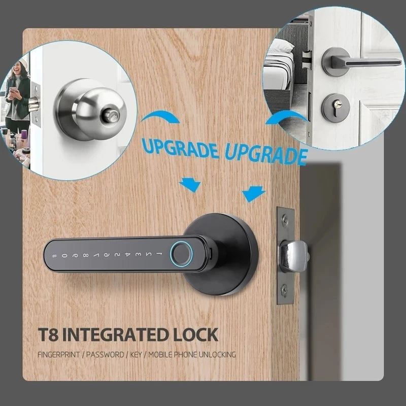 Knob lock Smart Fingerprint Password Electric.