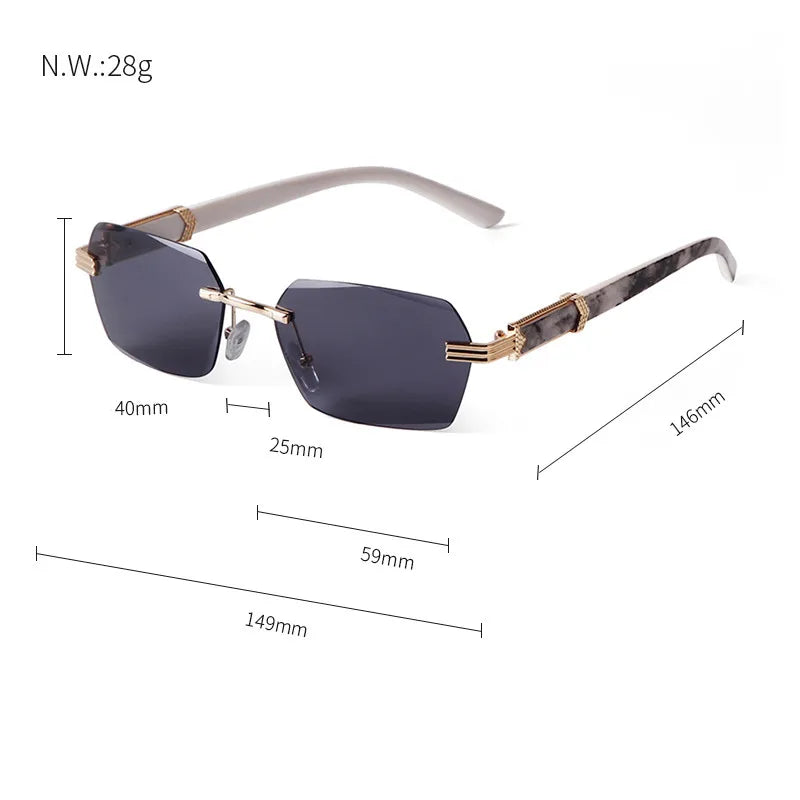 New Rimless Sunglasses For Women .