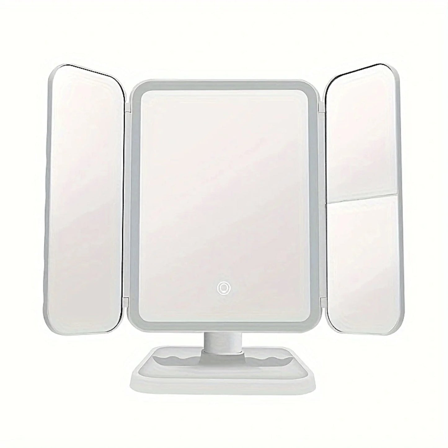 Makeup Mirror With 3 Colors Lights Trifold Beauty .