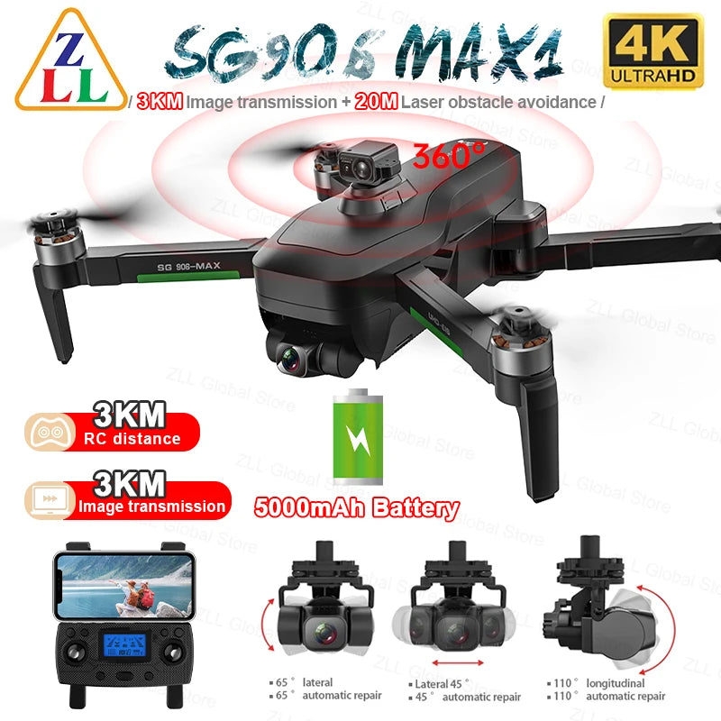 MAX1 Drone 4k Profesional 5G WiFi GPS .