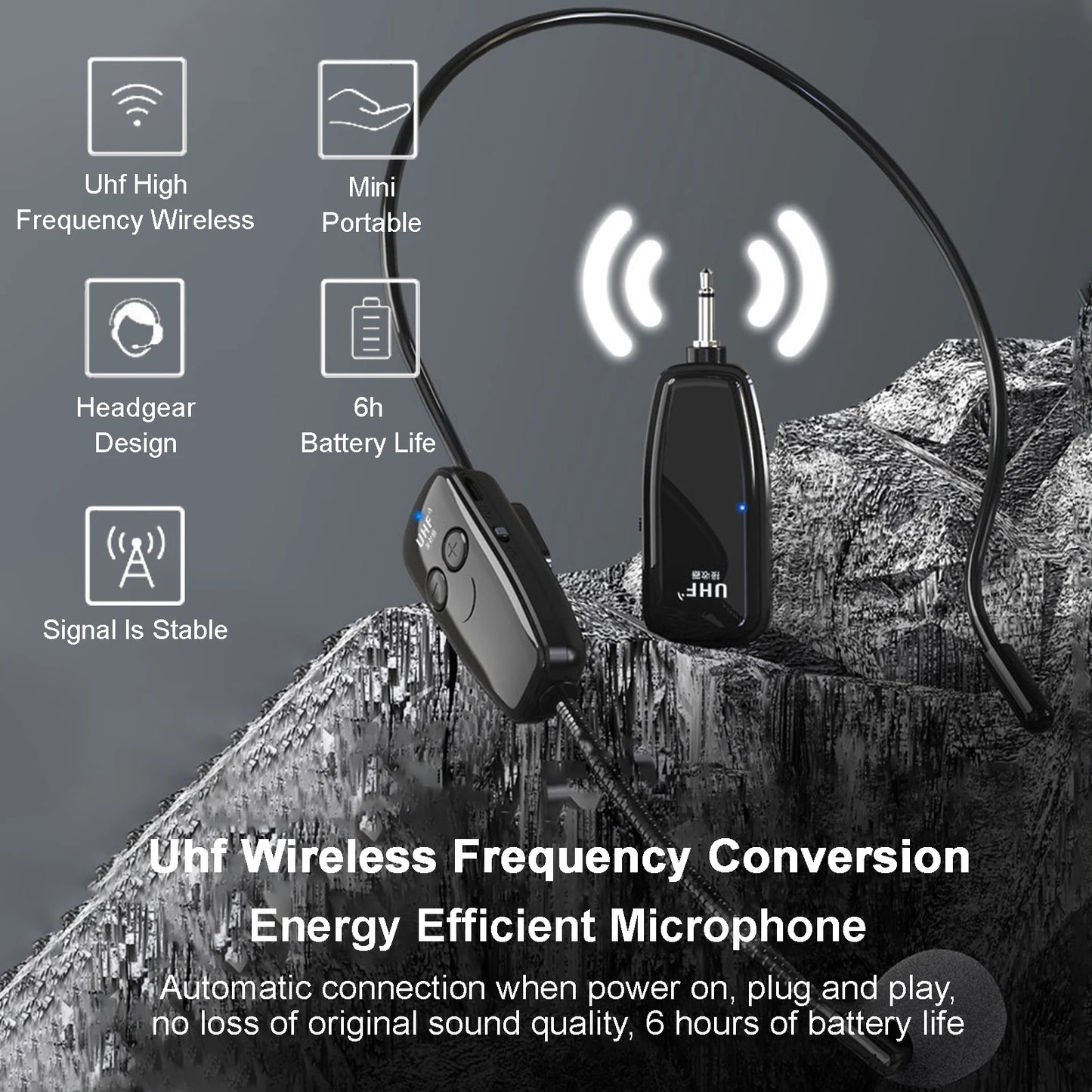 Wireless Microphone Headset .