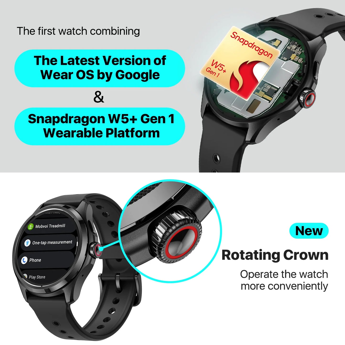 TicWatch Pro 5 Wear OS Smartwatch .