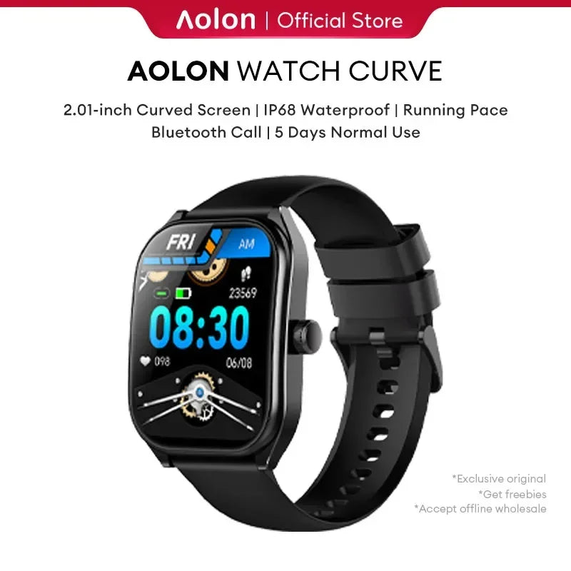 Curved Screen Smartwatch Men Call Sports Waterproof .