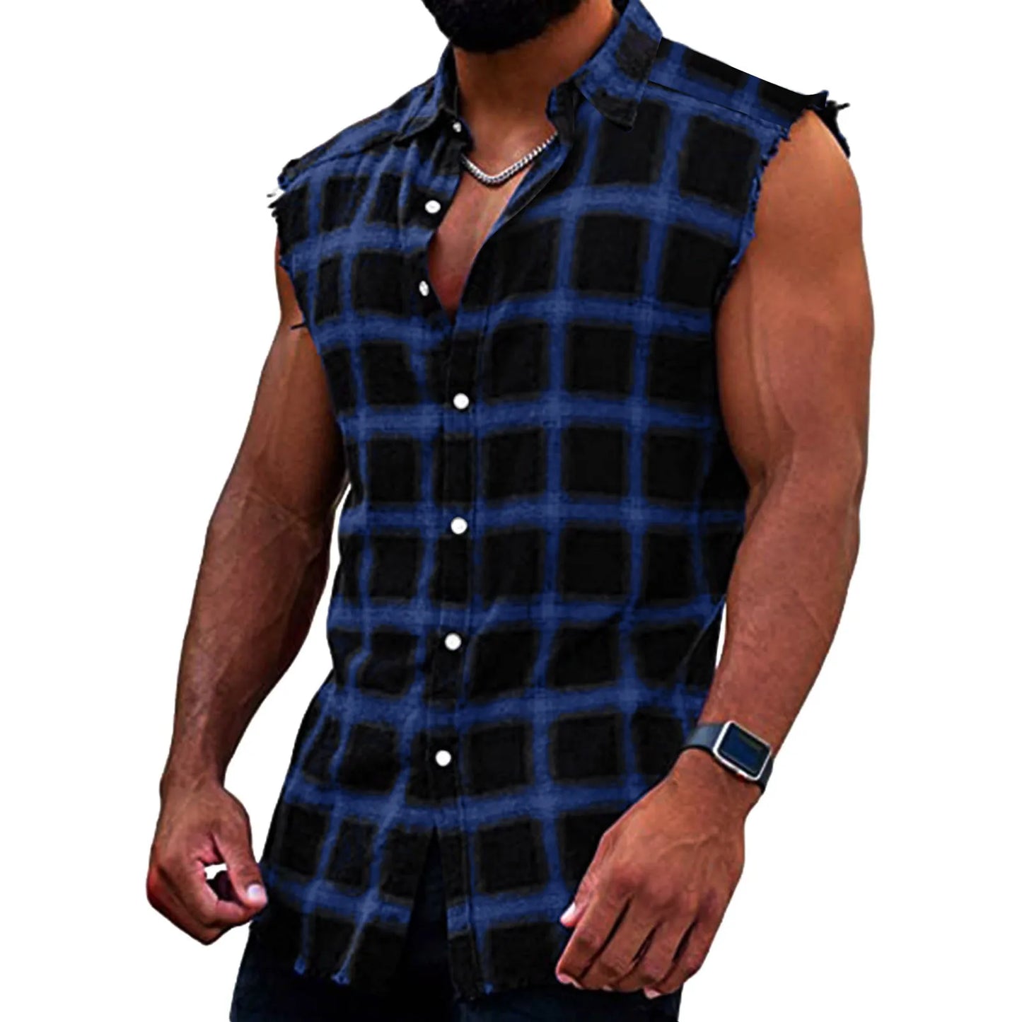 Mens Shirts Summer Fashion Casual Sleeveless Vest .Workout.