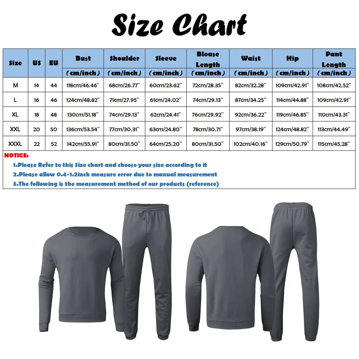 Men's Autumn Tracksuit Set Solid Color.