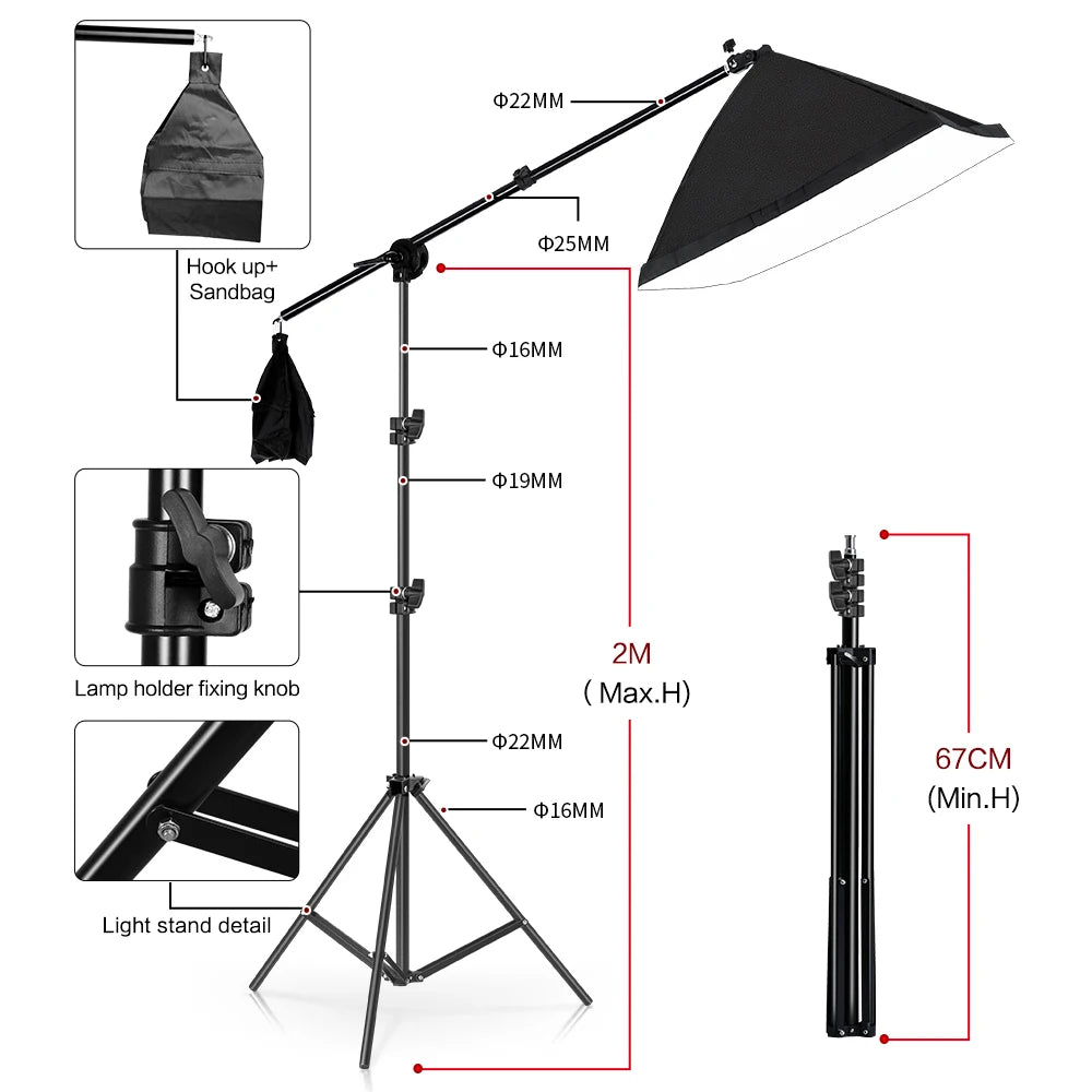 Photography Kit Background Frame Support Softbox Lighting .