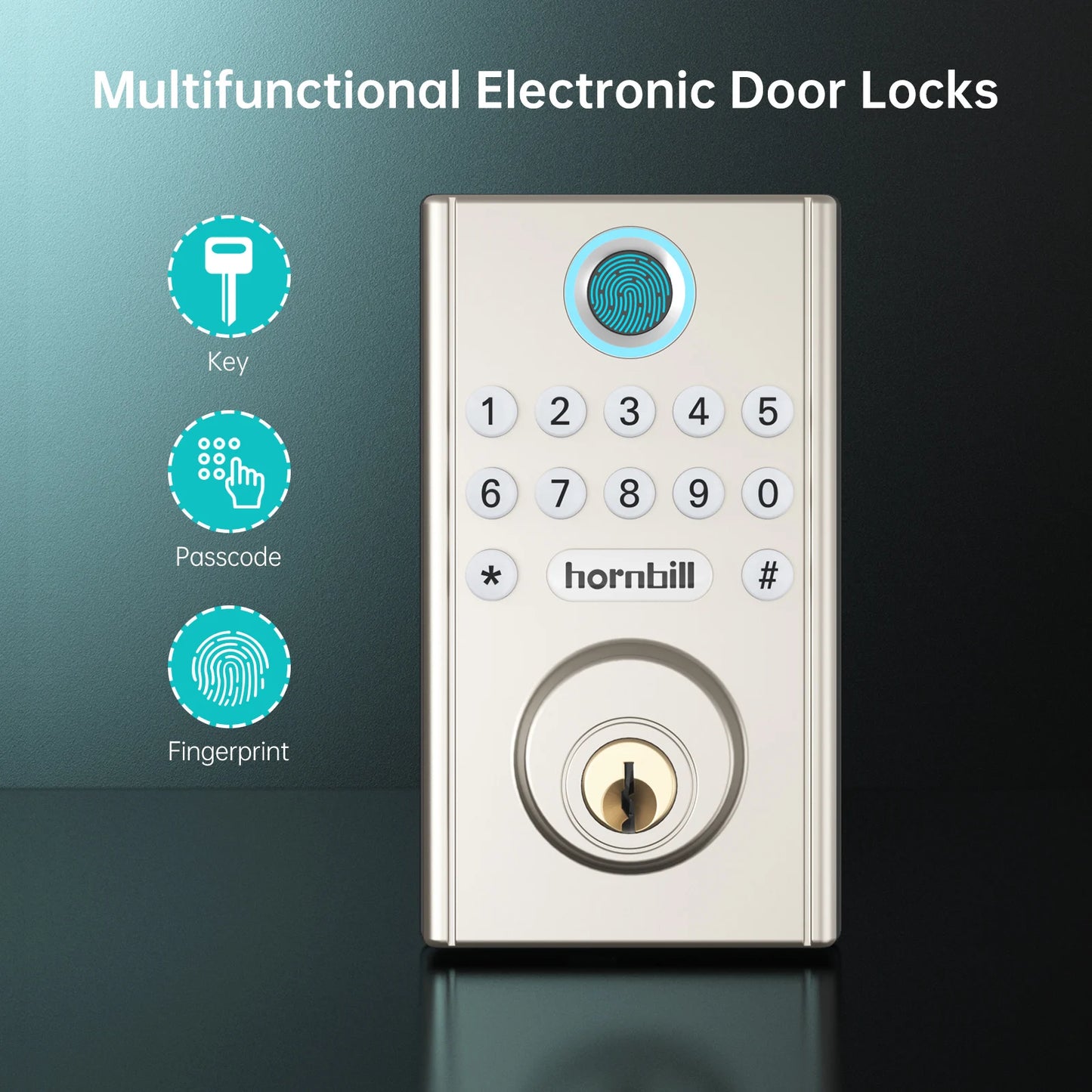 Hornbill Keyless Entry Door Lock Front Biometric .