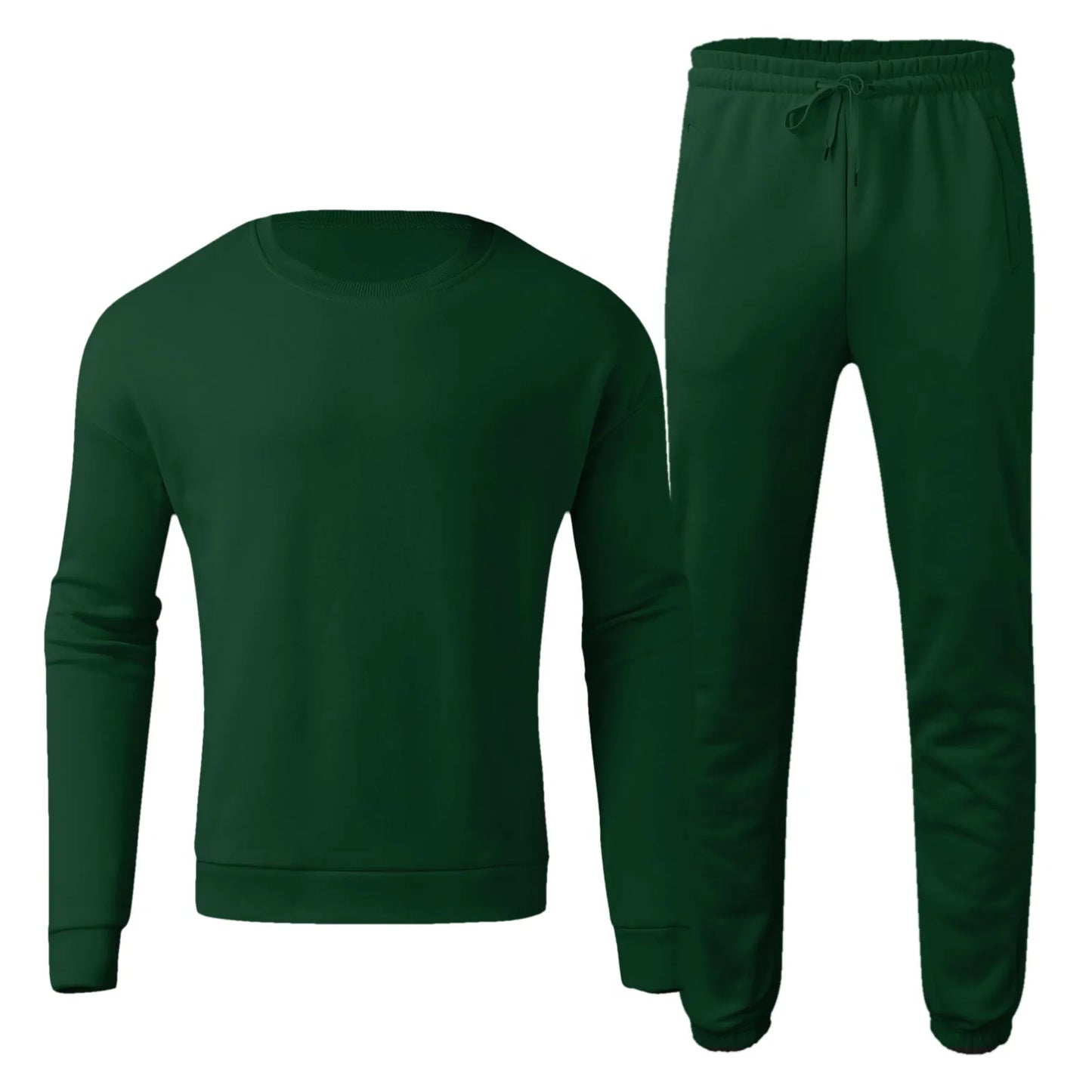 Men's Autumn Tracksuit Set Solid Color.