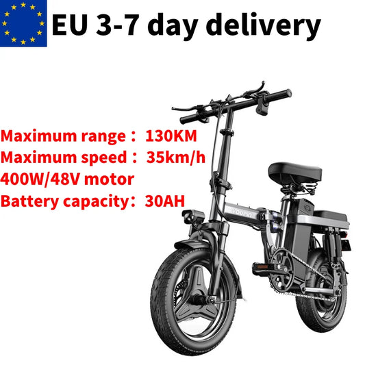 Electric Bicycle 14 Inch Mini Powerful Mountain Bike .