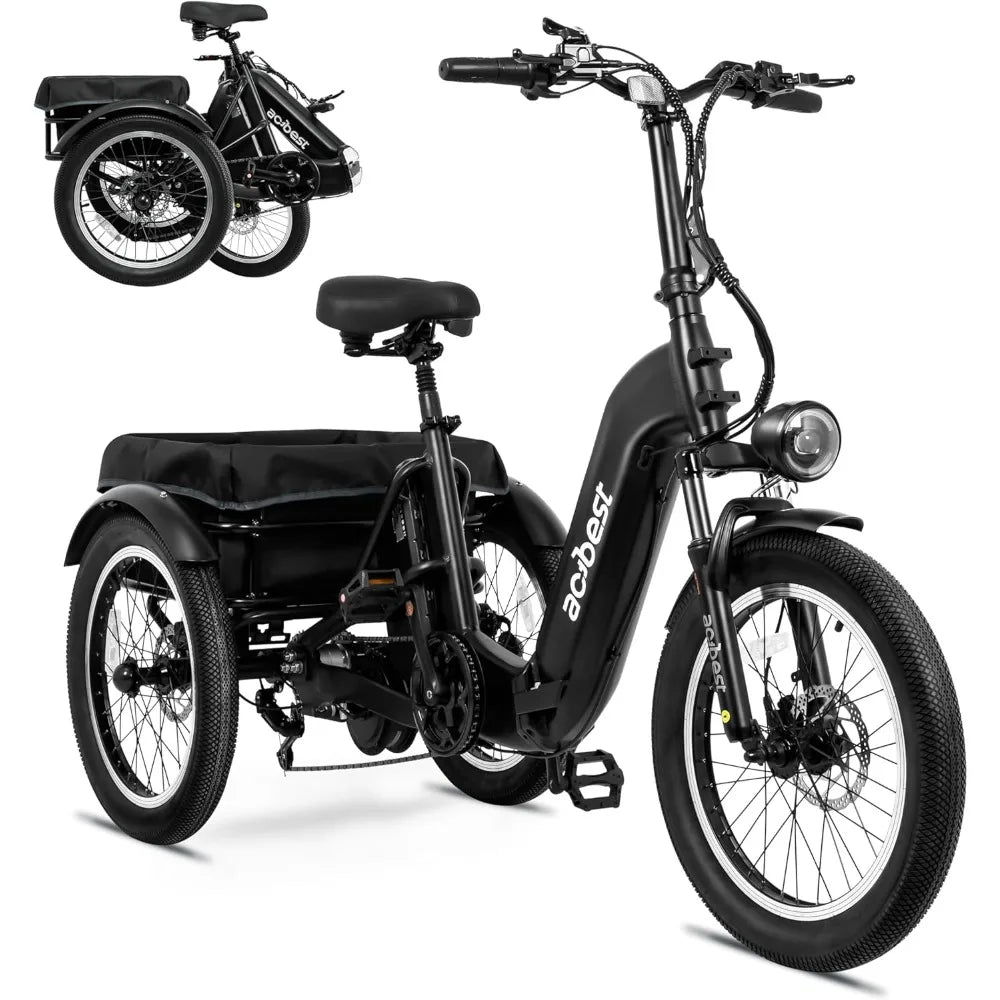 Electric Bike, Removable Battery, 3 Wheel Electric Bicycle