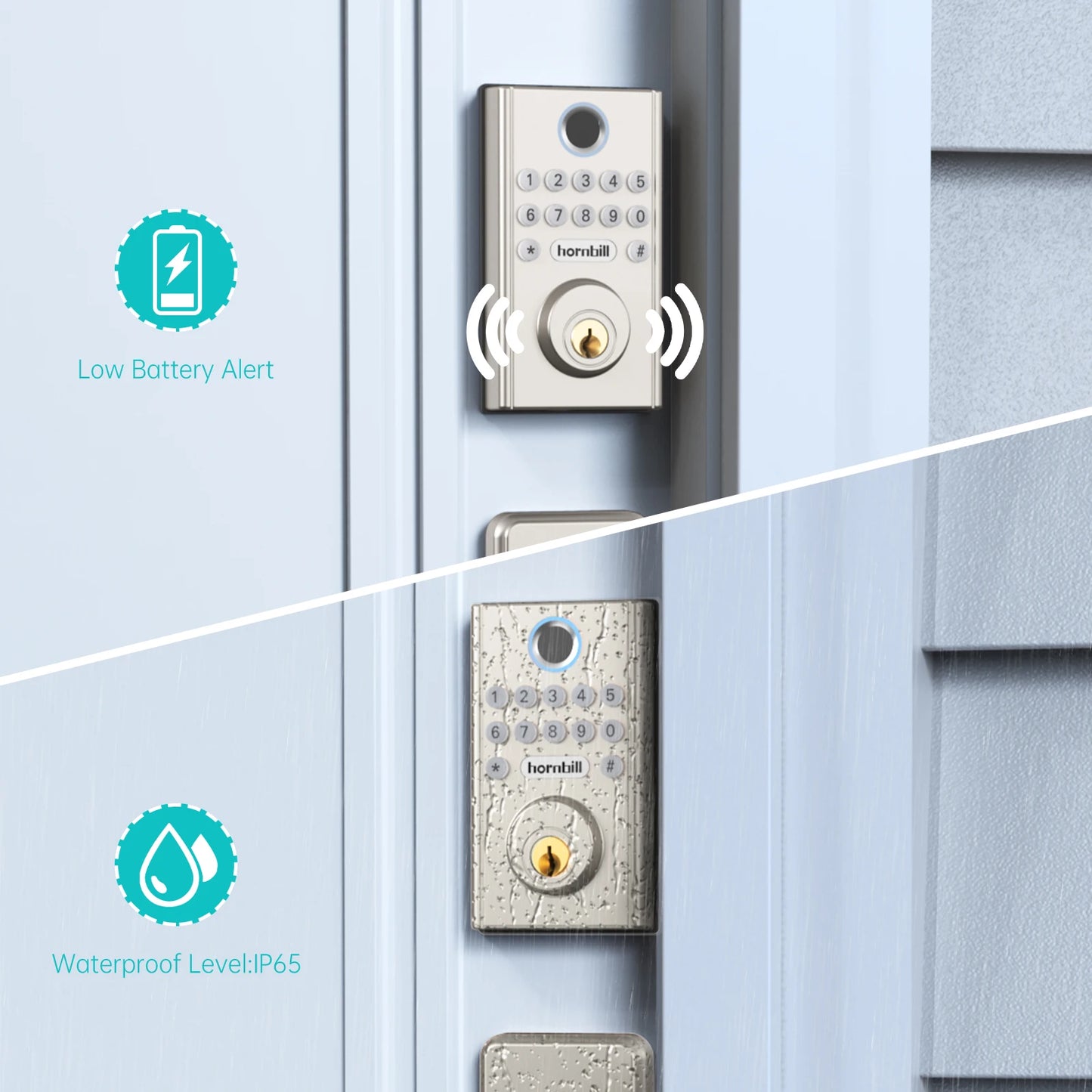 Hornbill Keyless Entry Door Lock Front Biometric .