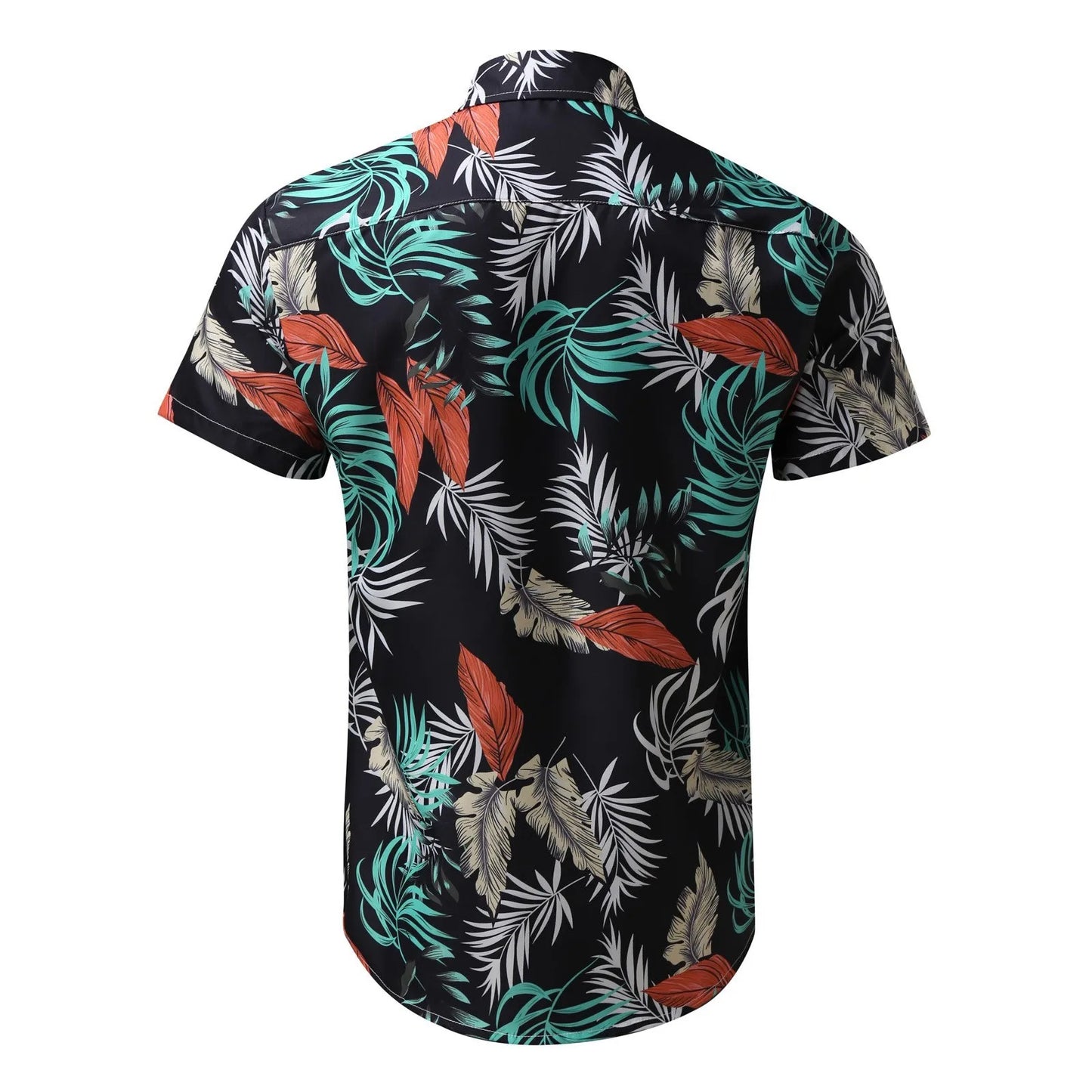 Hawaiian Shirt Men Floral Print Vacation Short Sleeve .