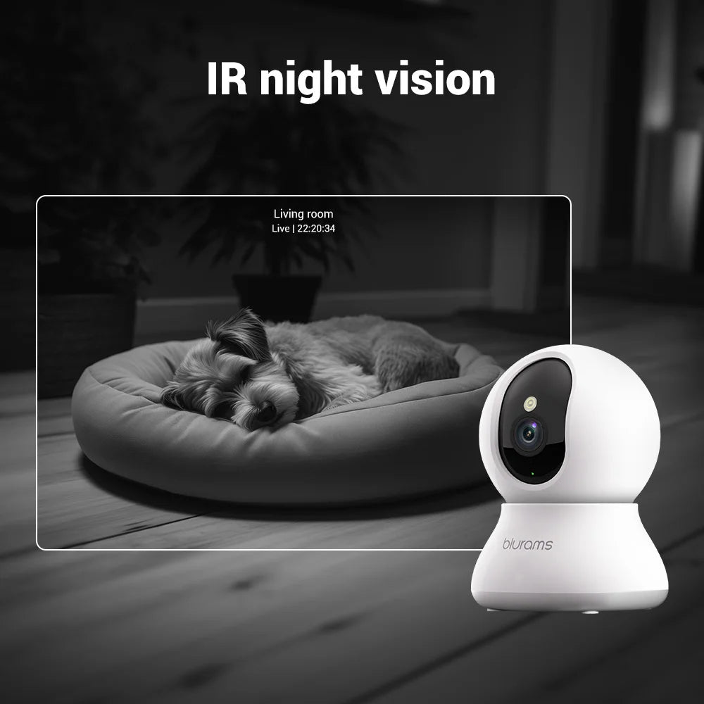 blurams Pet Camera 2K, 360° Indoor Security Camera,