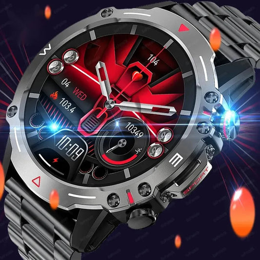 2024 Military Rugged Smart Watch for Men ..