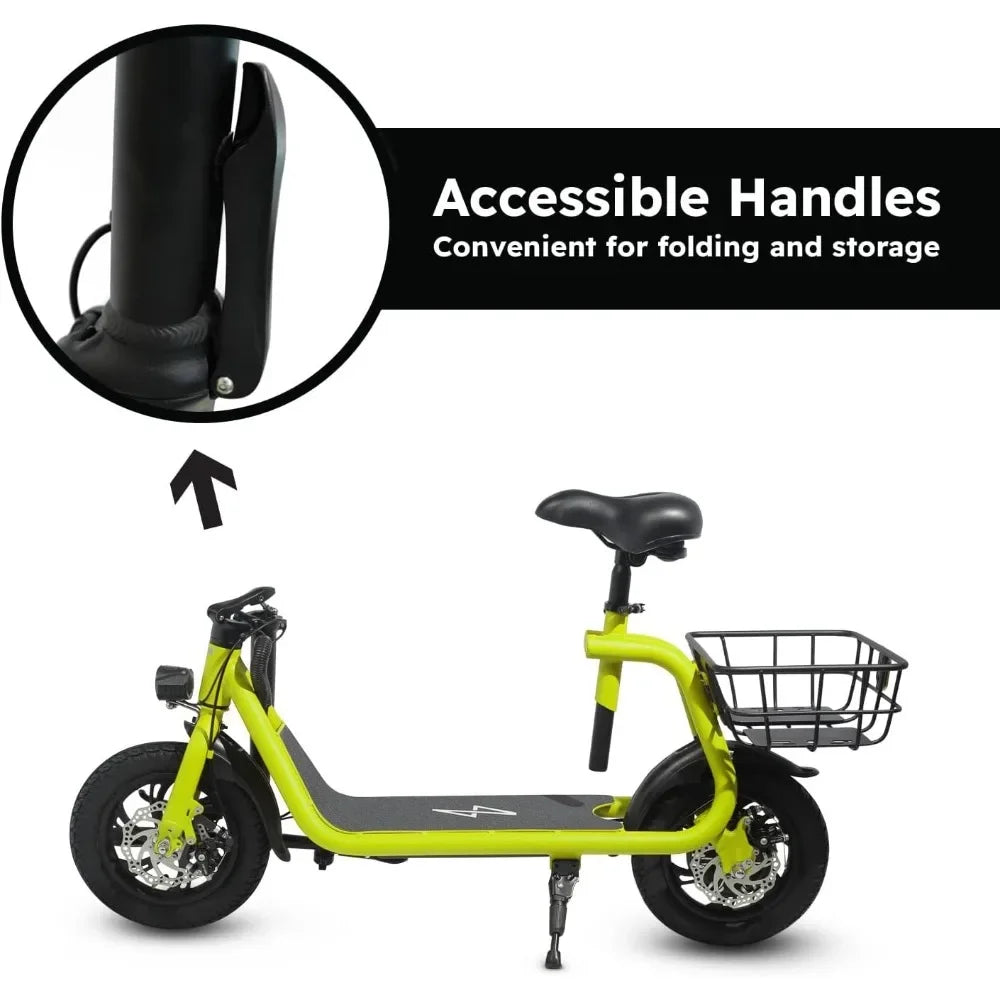 Electric Bike Scooter, Foldable Scooter with Seat .