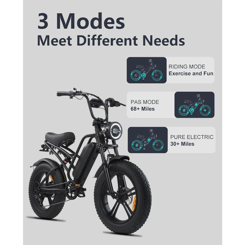 Electric Bike, 20" Fat Tire with 1500W .