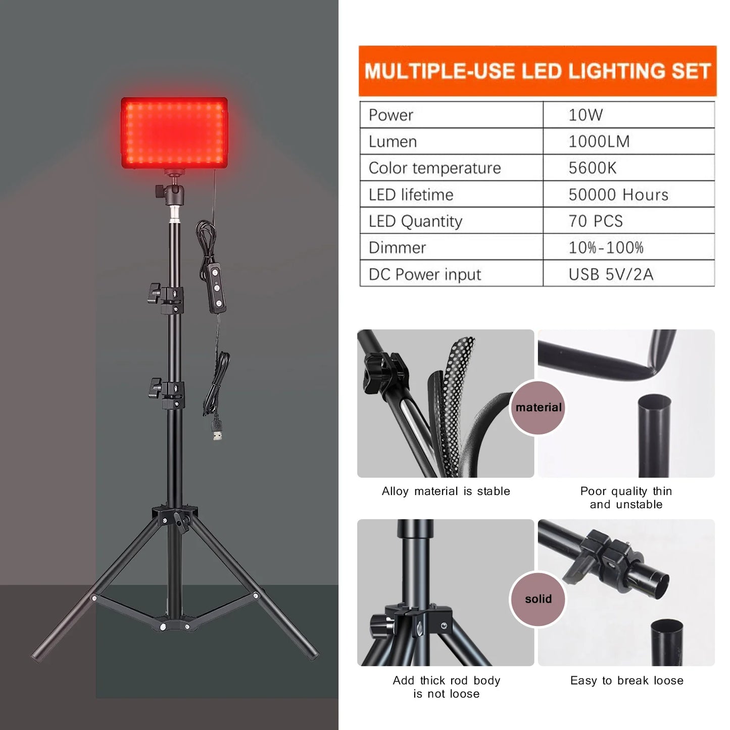 LED Photography Video Light Panel .