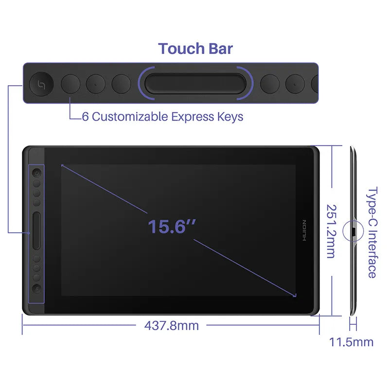 Huion Kamvas Pro 16 Drawing Pen Tablet .