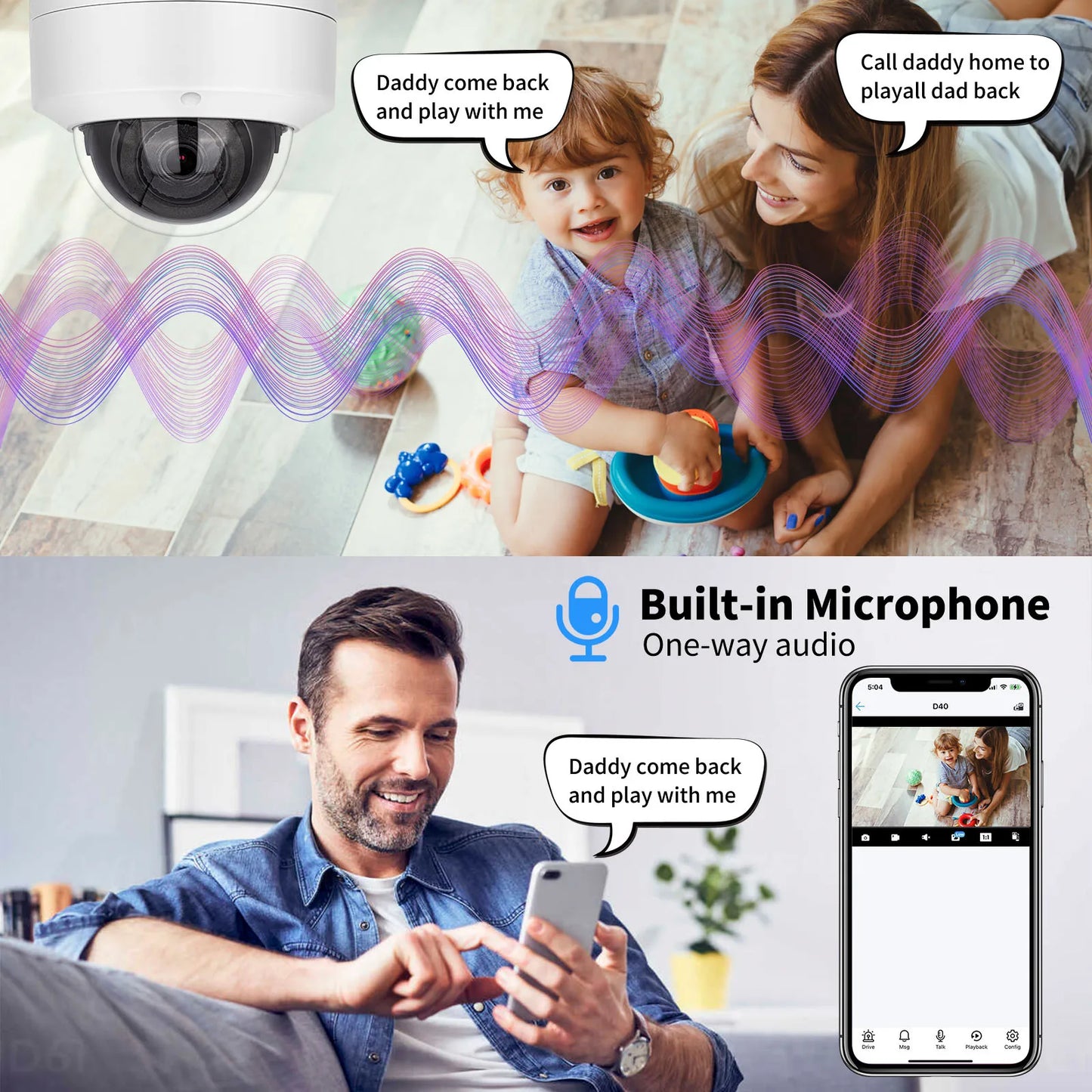 Vikylin 4K mini Dome IR night vision IP Camera .