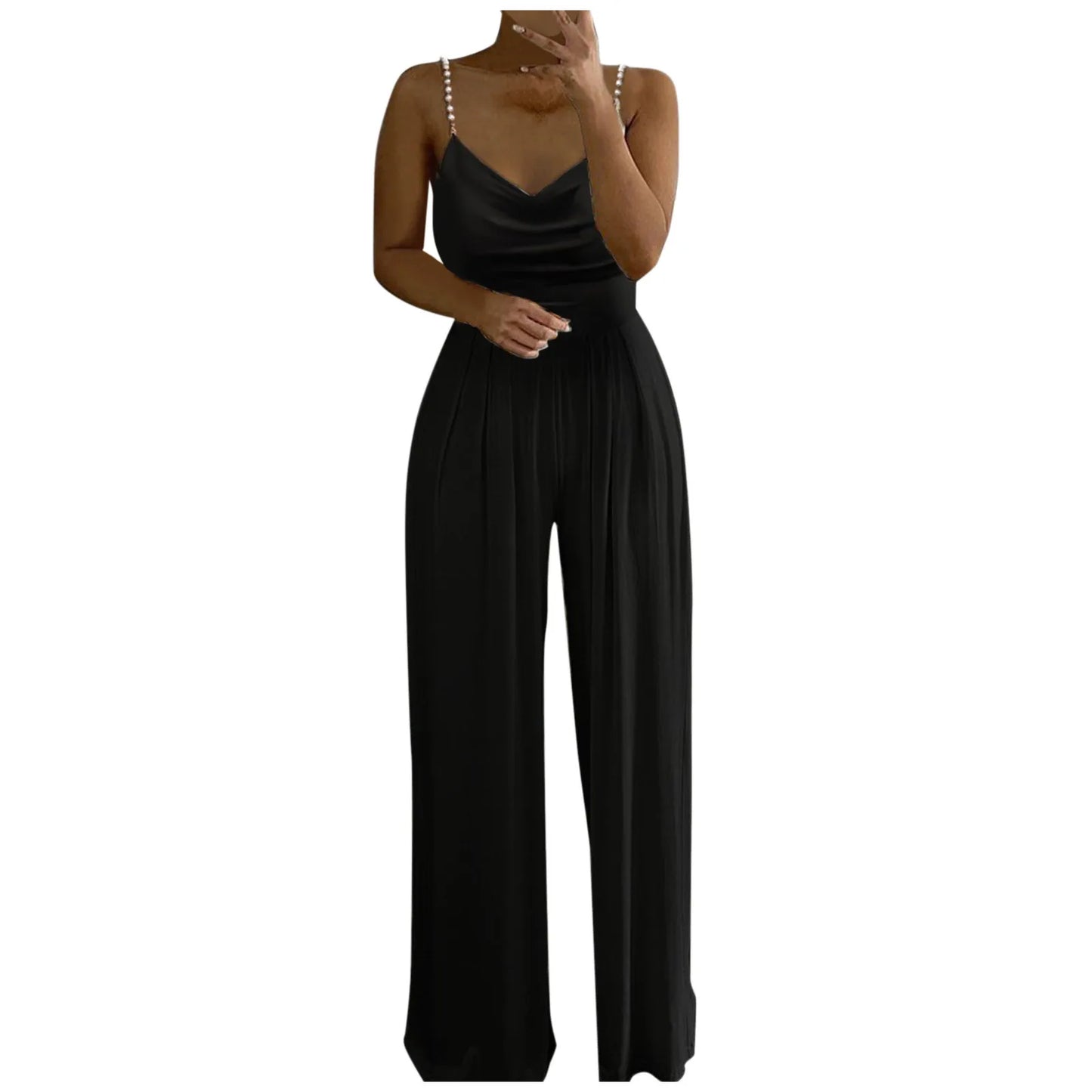 Sexy Pearl Sling Jumpsuits .