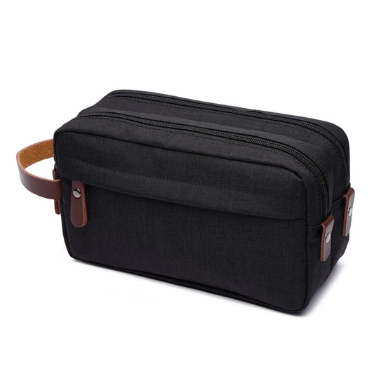 New Cosmetic Bag with Leather Handle Travel Men .