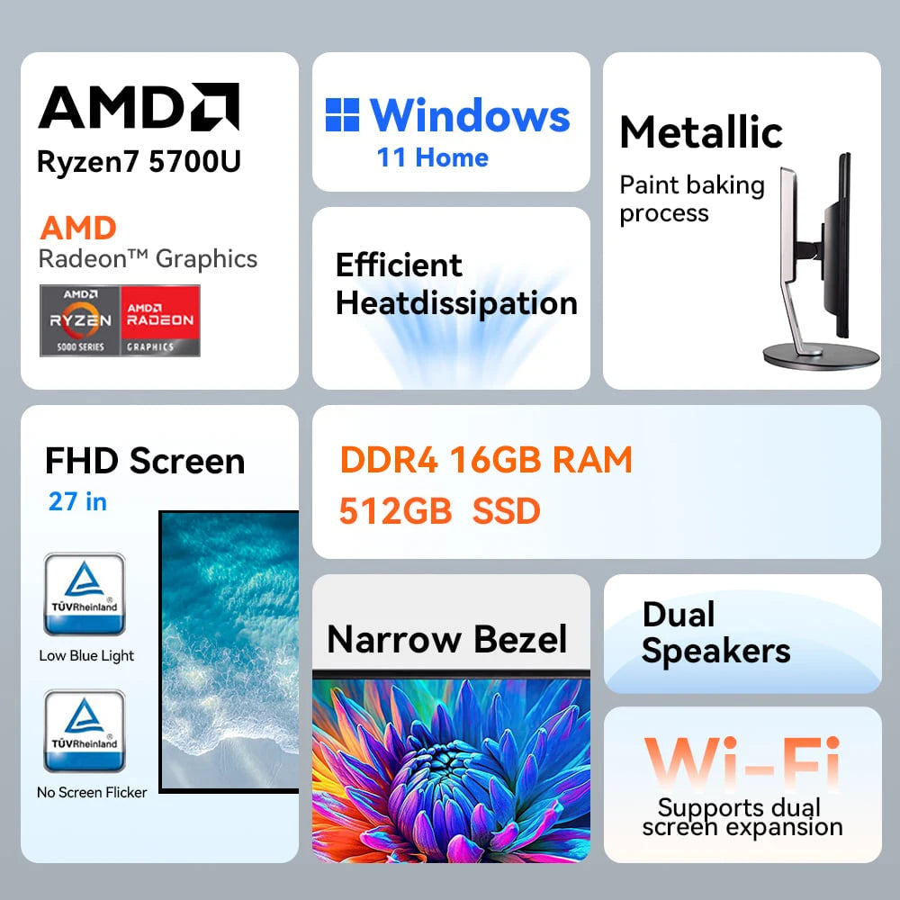 AOC All-in-one Computer Desktop Gaming Adjustment .