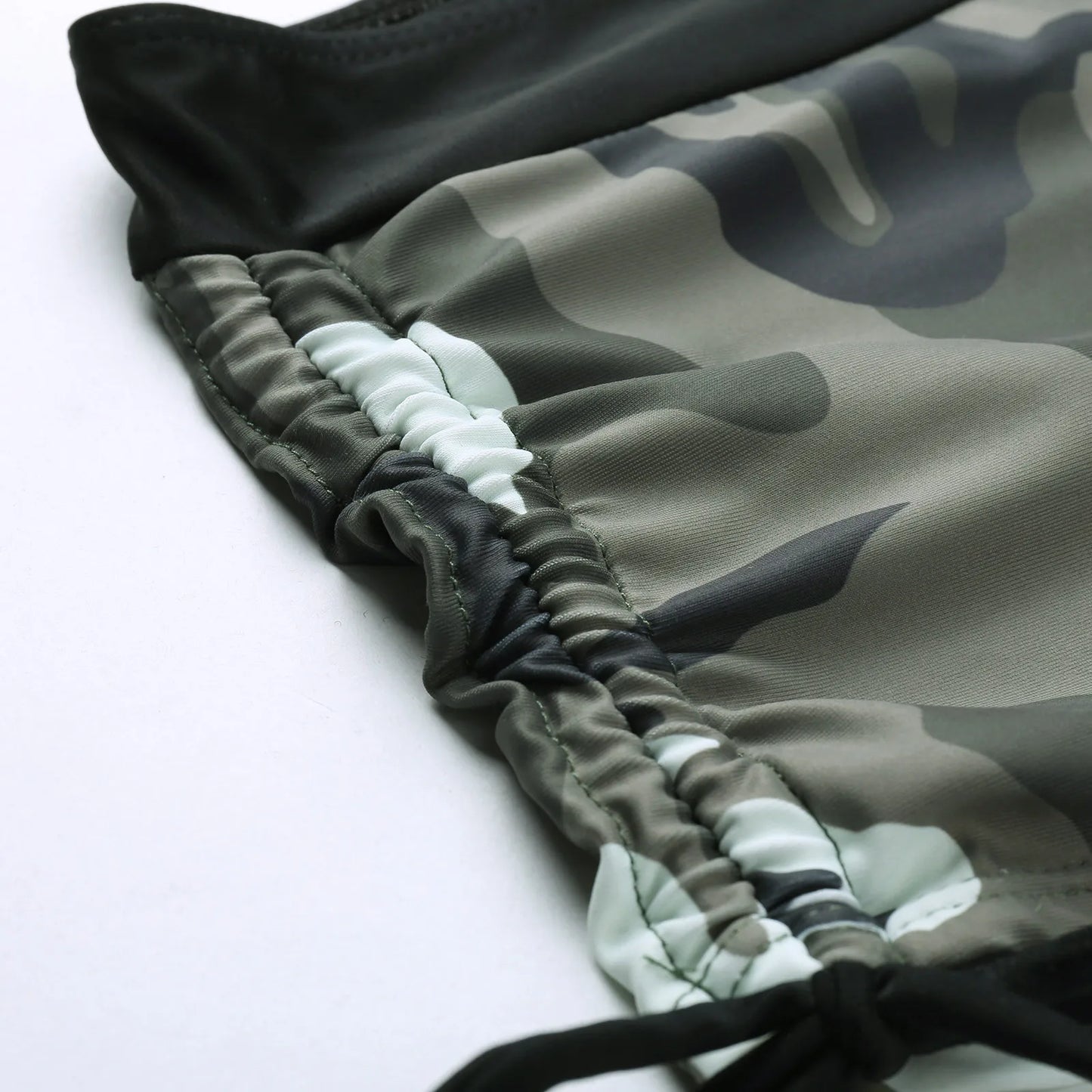 Camouflage Print Swimwear Halter Beachwear.