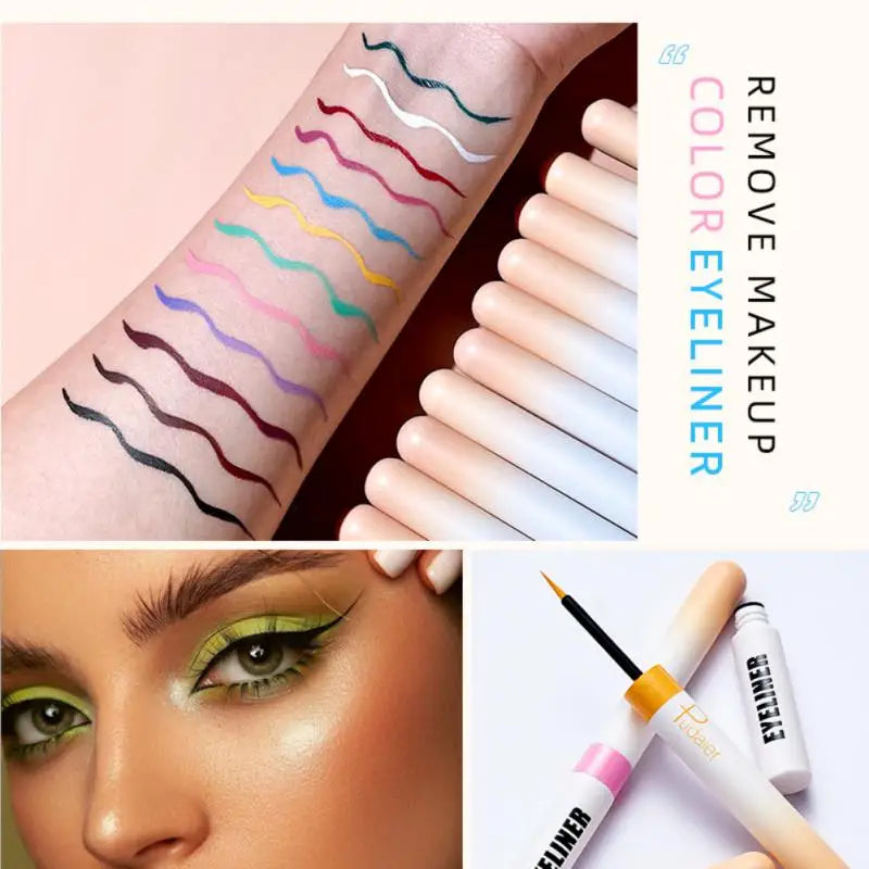 12 Colors Liquid Eyeliner Makeup Tool Waterproof .