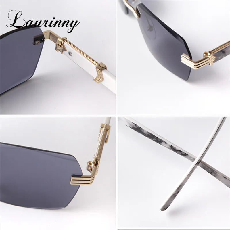 New Rimless Sunglasses For Women .