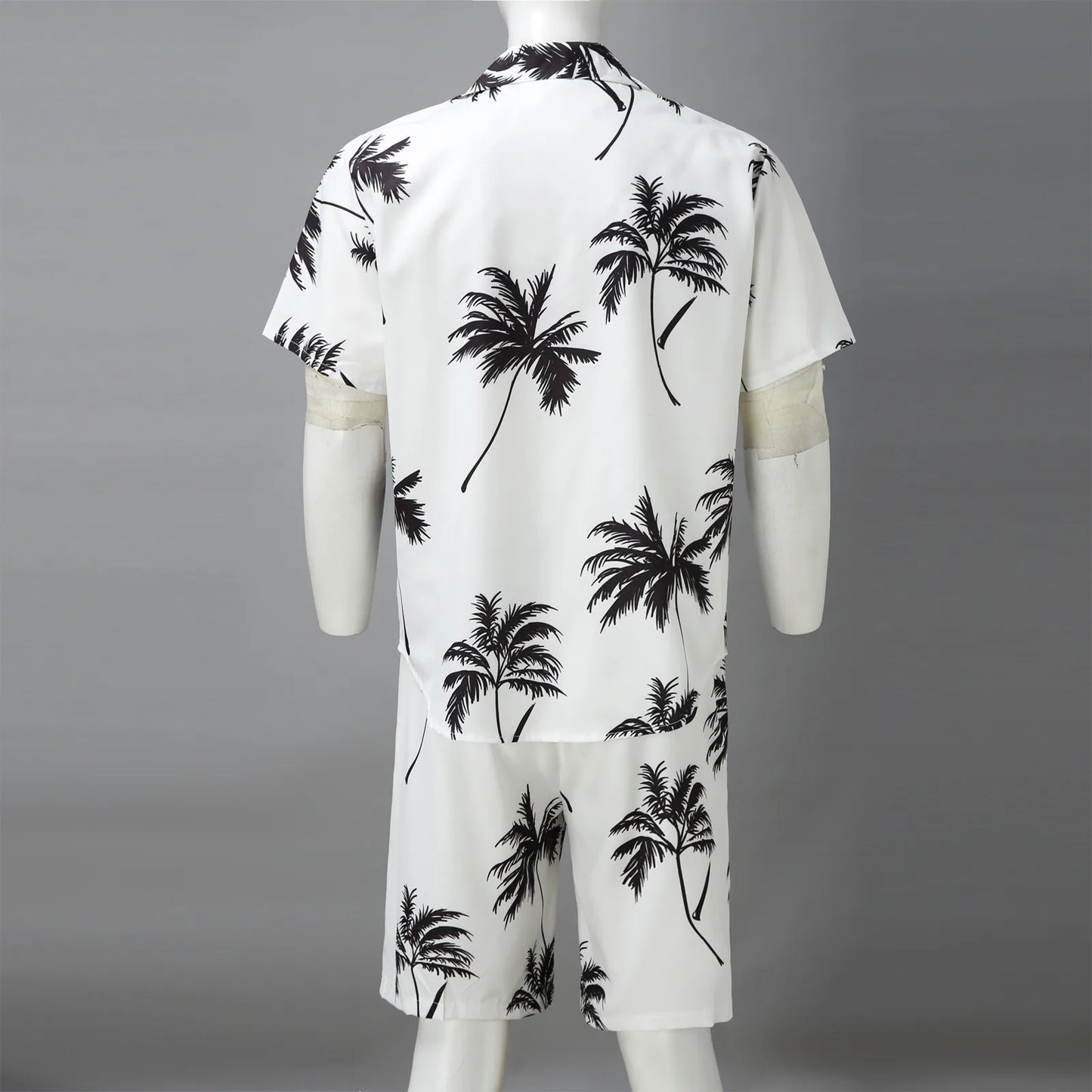 Hawaii Trend Print Men Shorts Shirt Set Casual .