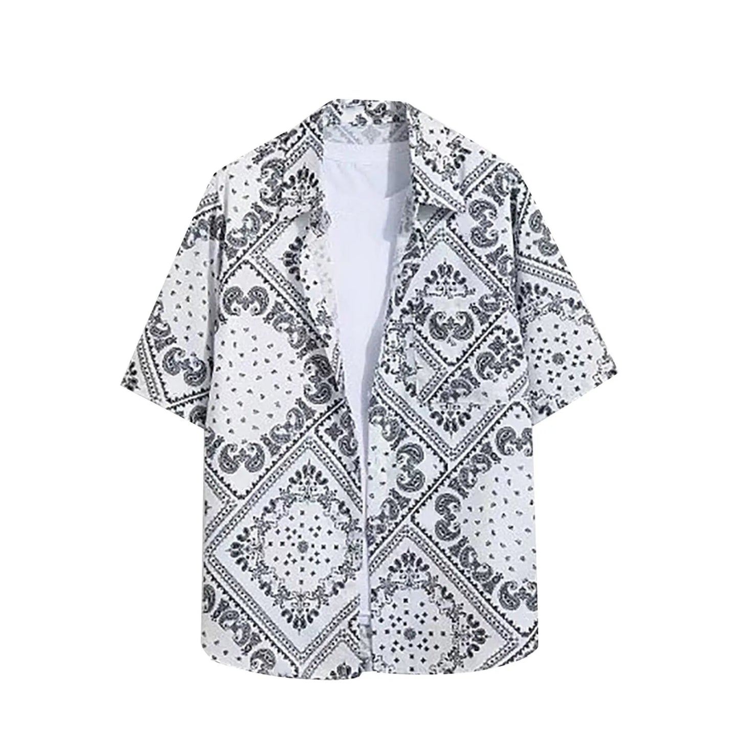 Printing Men'S Shirt Suit Summer Fashion .