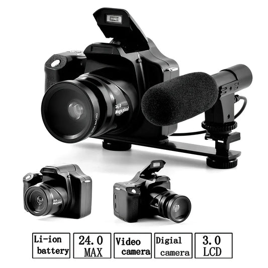 DSLR Cam Medium Telephoto Digital Camcorder with mic.